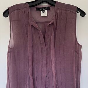Lida Baday Mauve 100% Silk Blouse